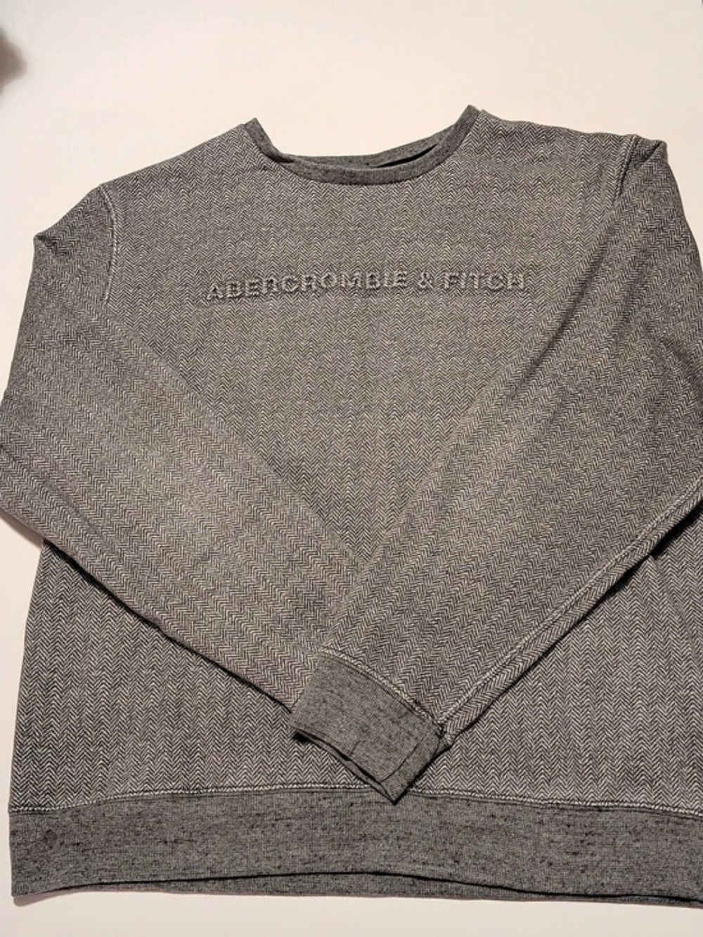 Abercrombie & Fitch Soft A&F Fleece Herringbone Crewneck Sweatshirt Medium